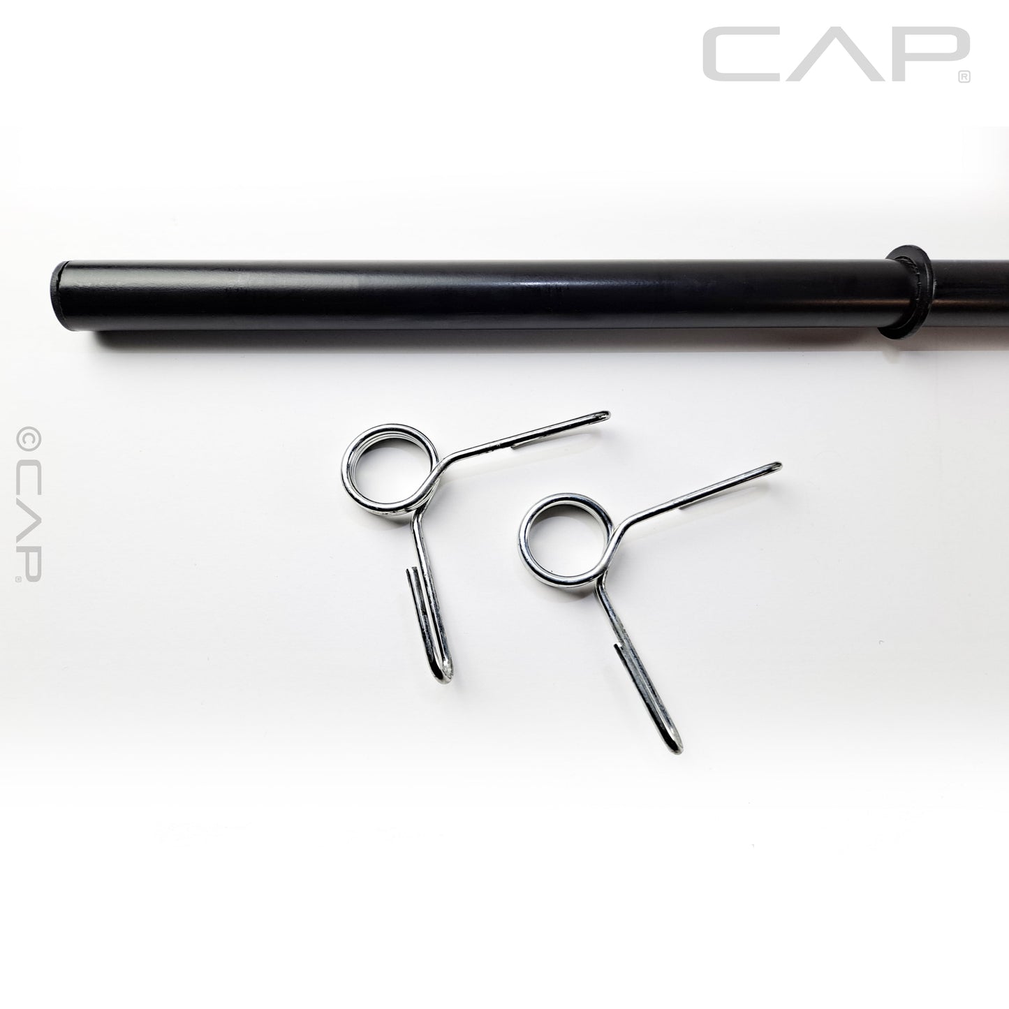 Barbell Standard 4.5 Foot Weight Lifting Bar with Collars – (Best for Use with Vinyl Weight Plates)
